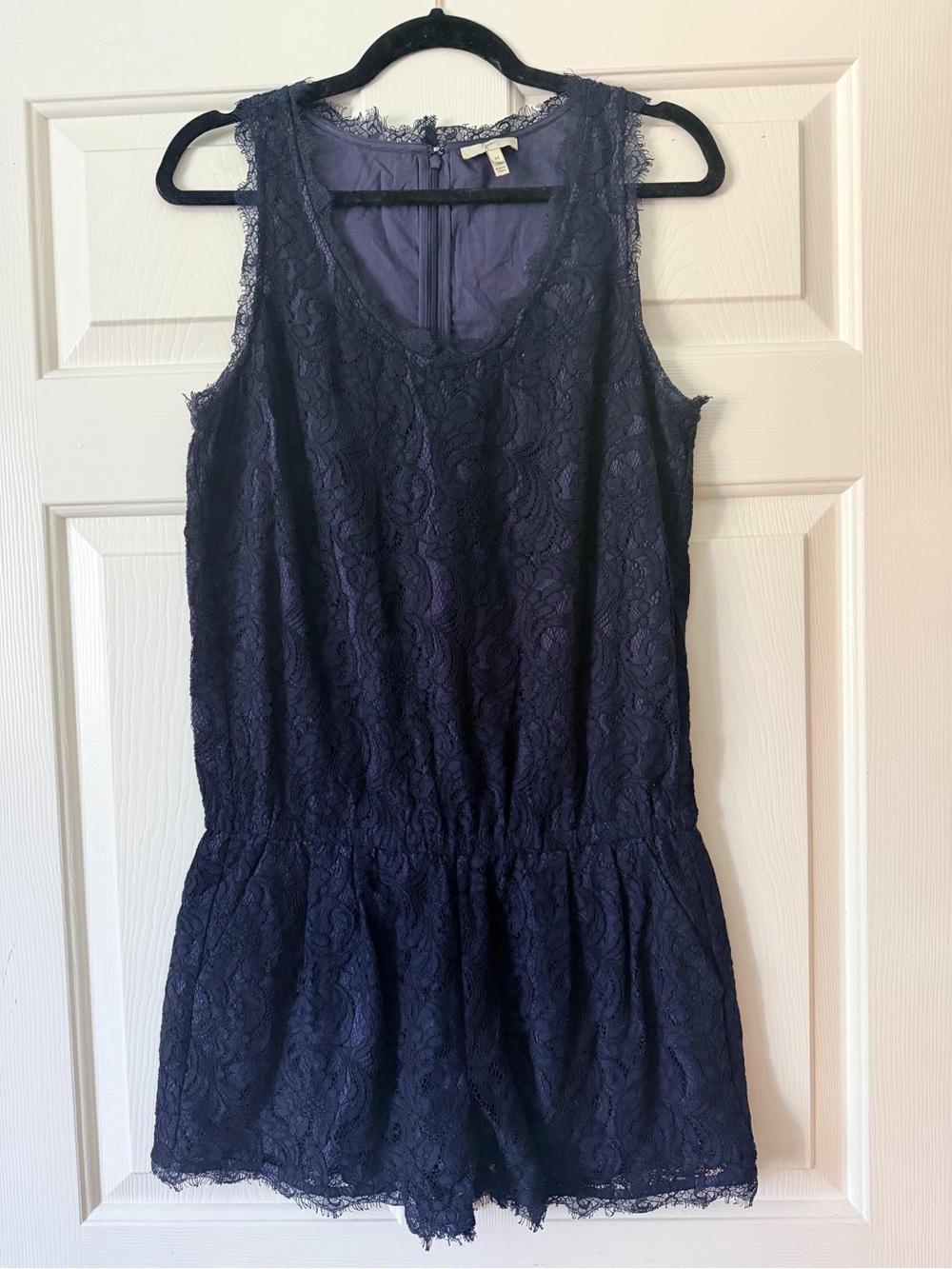 Joie Navy Lace Sleeveless Top